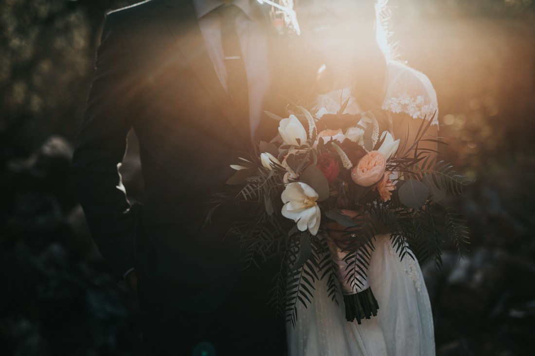 Wedding couple together at their celebration